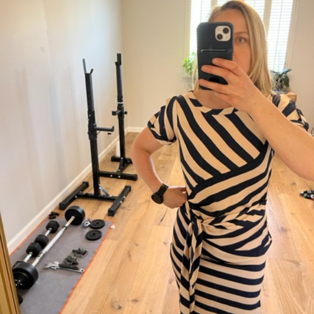 Diane Von Furstenberg striped dress silk